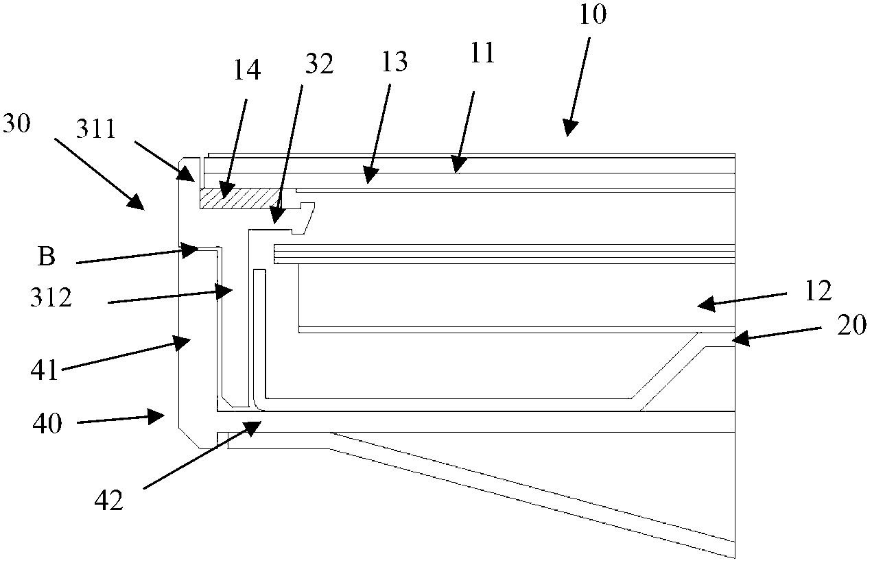 Liquid crystal display and narrow frame structure thereof