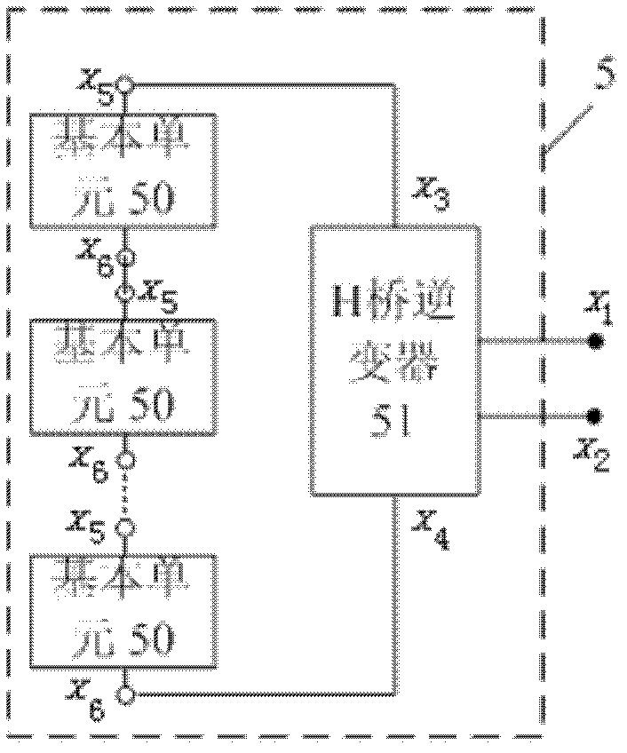 Mixed cascading type multilevel stored energy charging-discharging and voltage-equalizing circuit