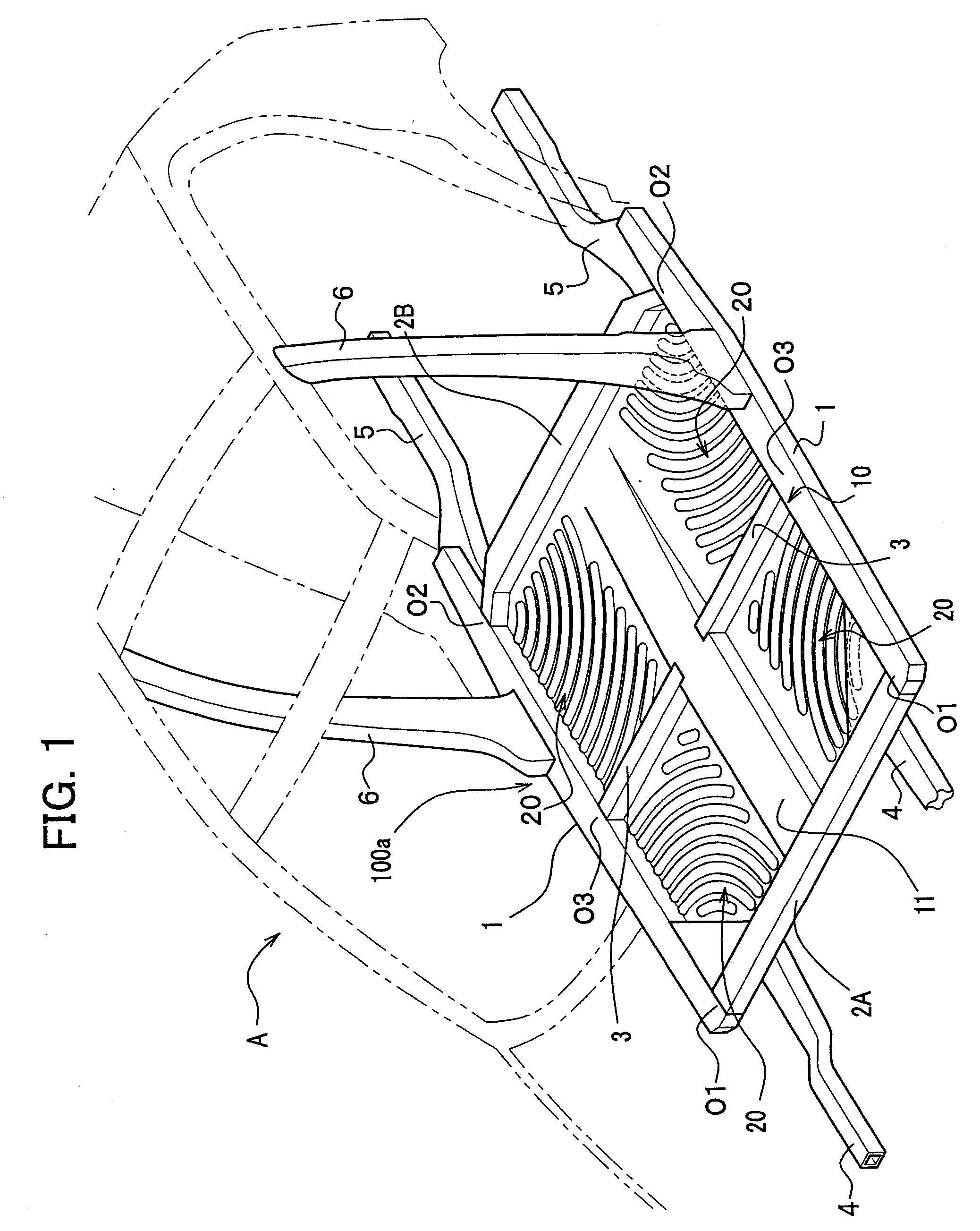Floor structure of vehicle body