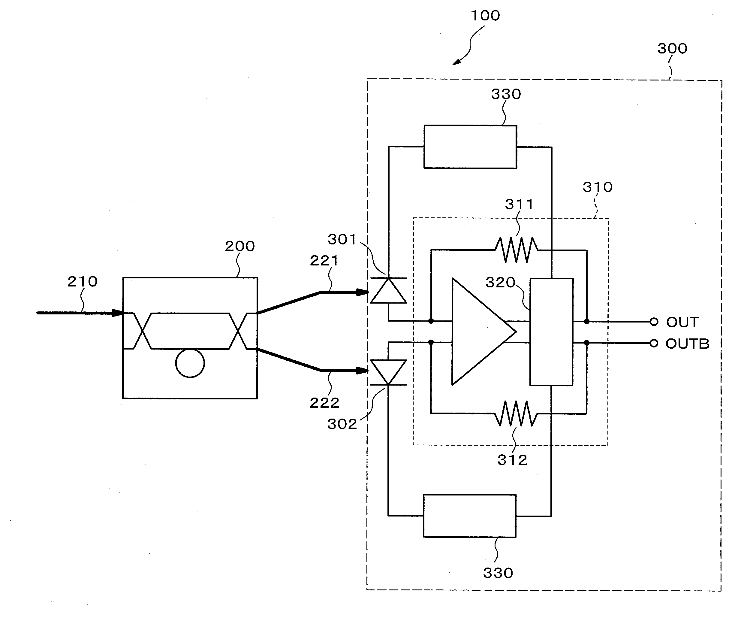 Optical receiver, optical reception device, and correction method for optical received intensity