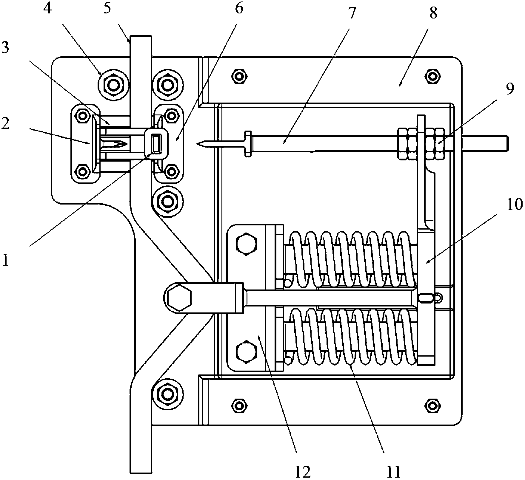 Airplane pod suspension cable overload cutting device