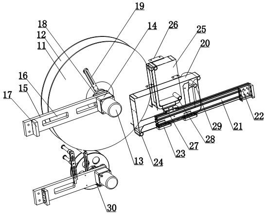 A solar thin film battery delivery device with a traction mechanism