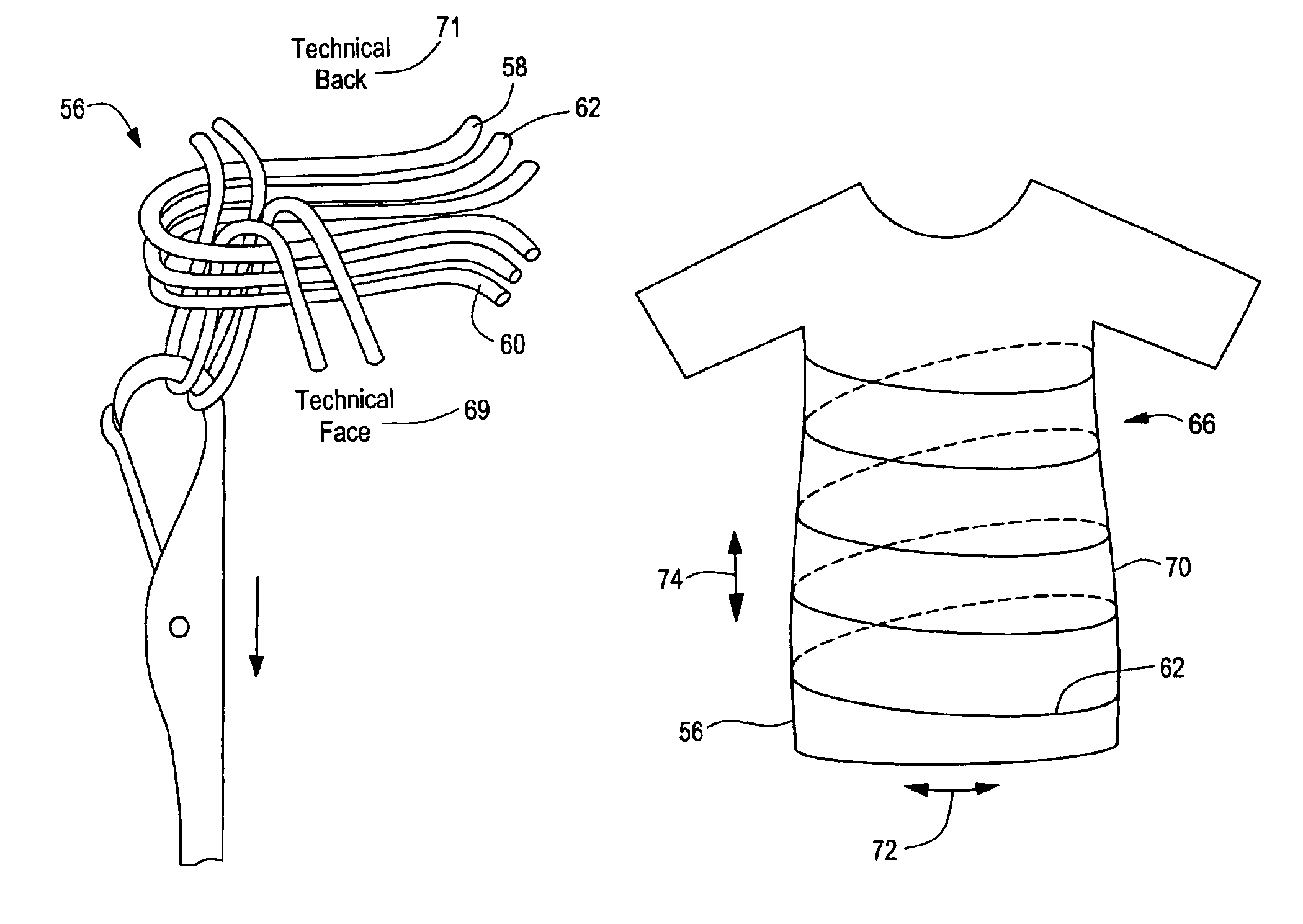 Tubular knit fabric and system
