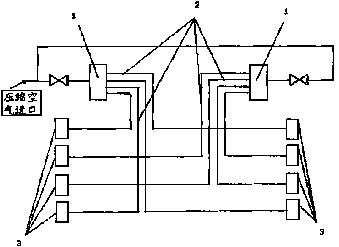 Connecting air pipe of polyester spinning pre-network