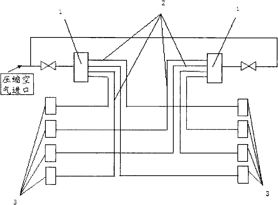 Connecting air pipe of polyester spinning pre-network