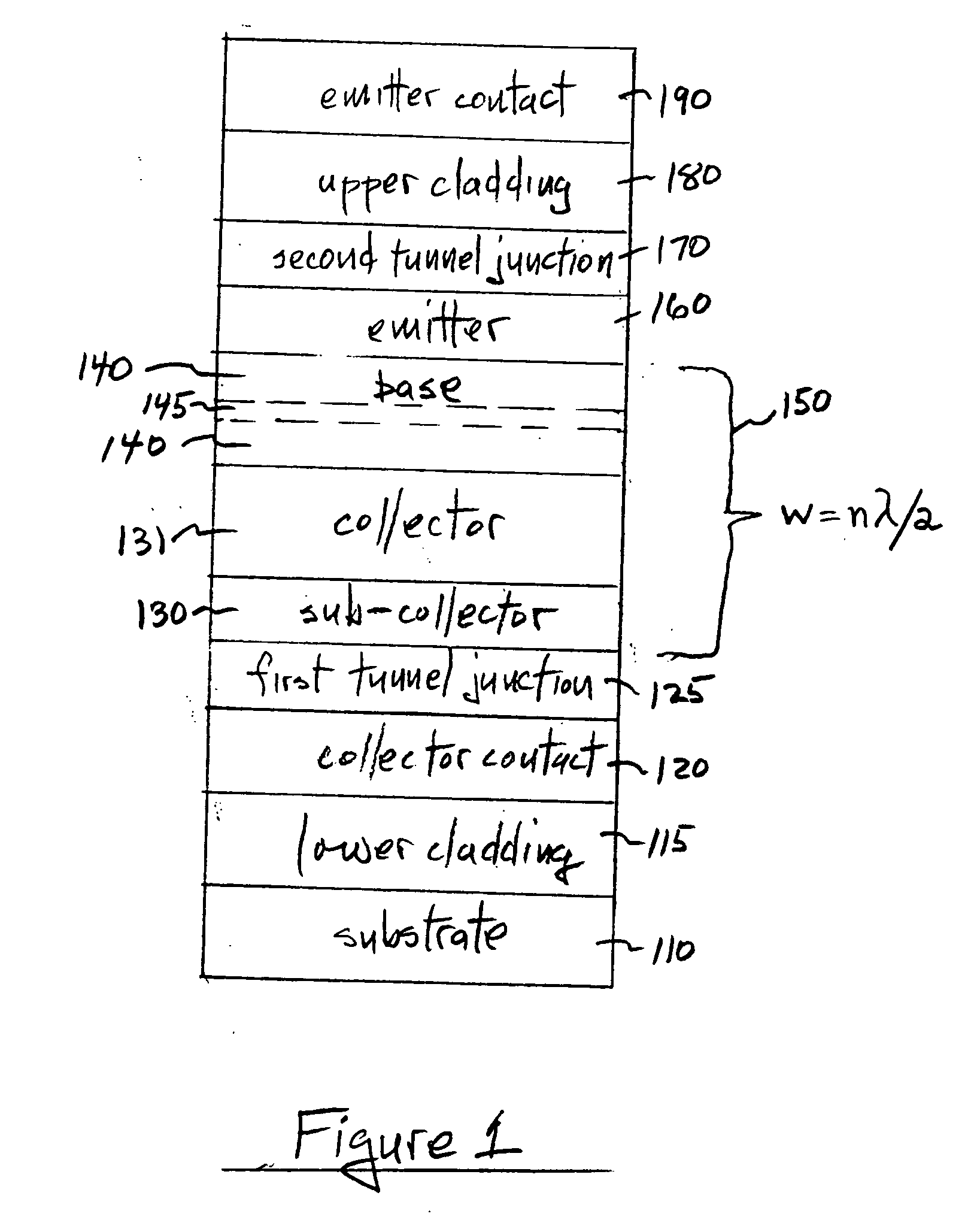 PNP light emitting transistor and method
