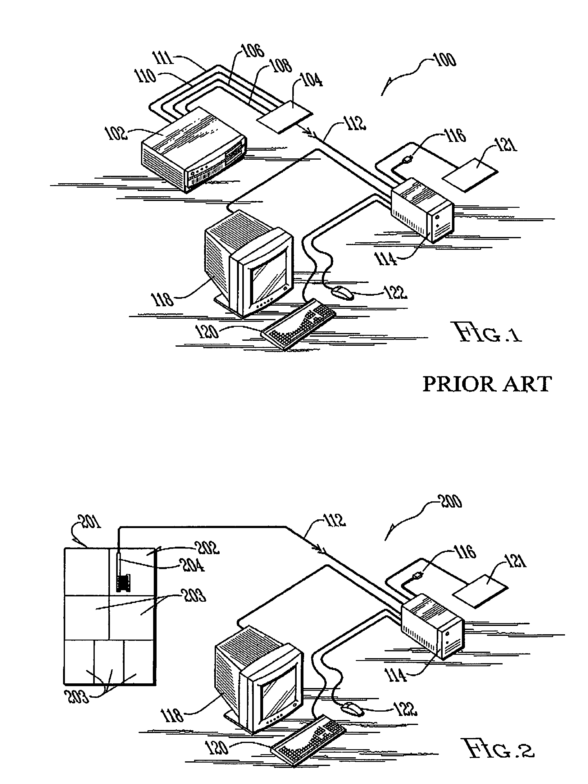 Method and system for extending a distance between a personal computer and a keyboard, video display, a mouse, and serial port