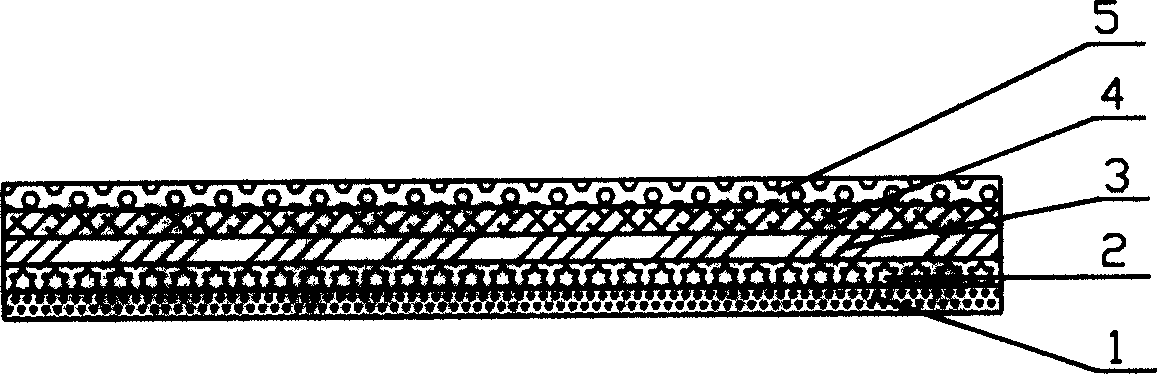 Composite water-proof coiled material and construction method by employing same