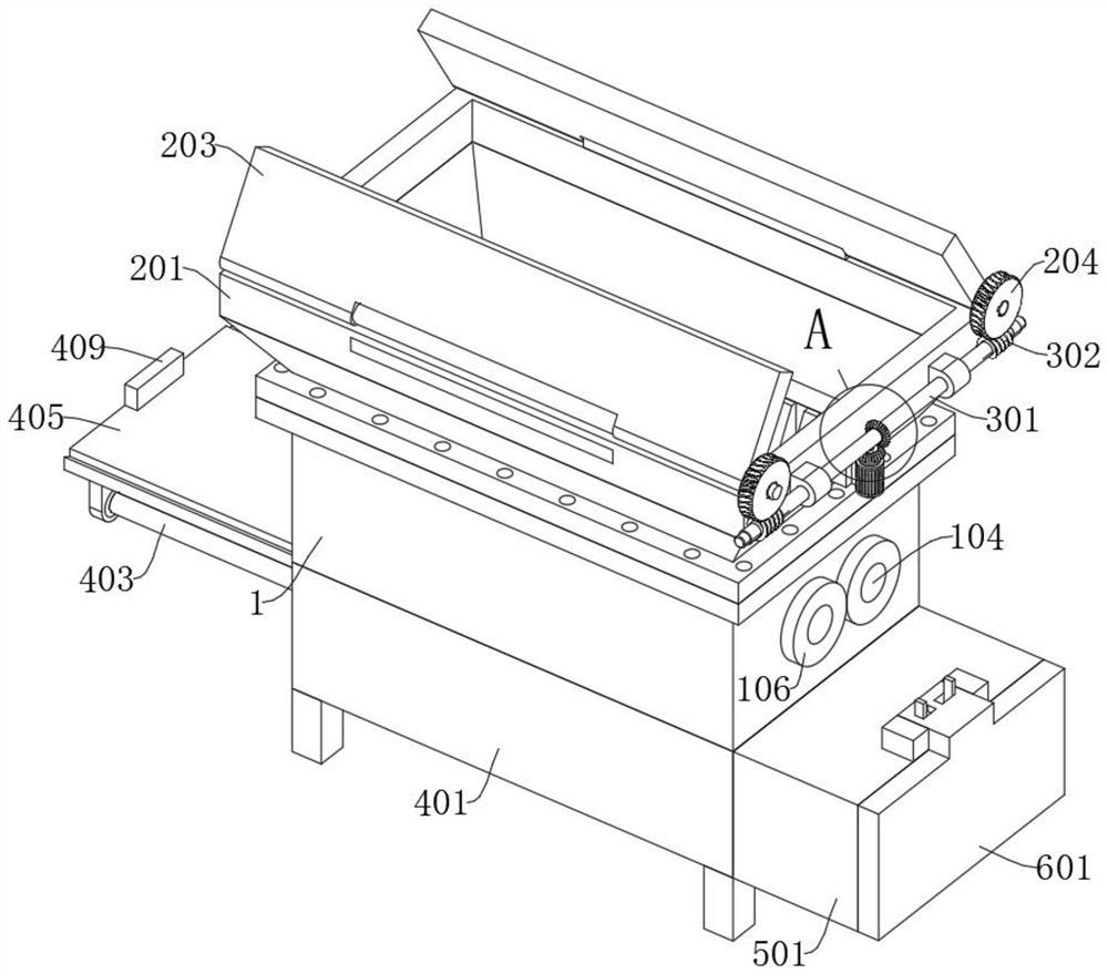 Treatment device for waste rubber tires