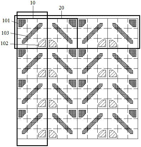 Organic light emitting diode display pixel arrangement structure and display device