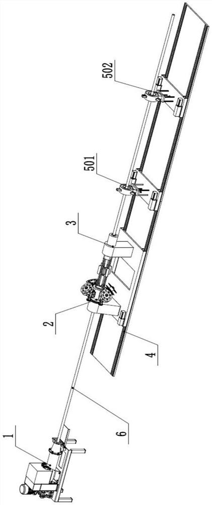 Uninterrupted composite plastic pipe production system and using method thereof