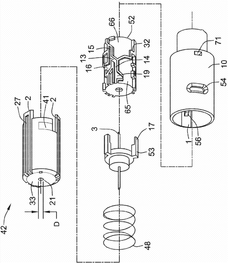 Medicated module with automatic reservoir engagement