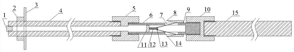 A segmented anchoring grouting bolt device capable of automatic clamping and its anchoring method