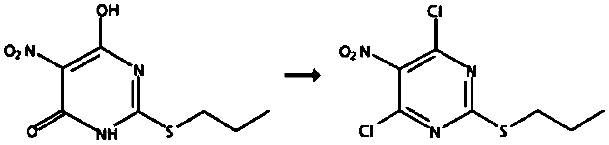 Method for preparing 4,6-dichloro-5-nitro-2-(propylmercapto)-pyrimidine