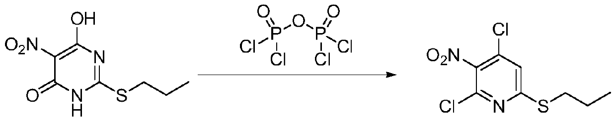 Method for preparing 4,6-dichloro-5-nitro-2-(propylmercapto)-pyrimidine