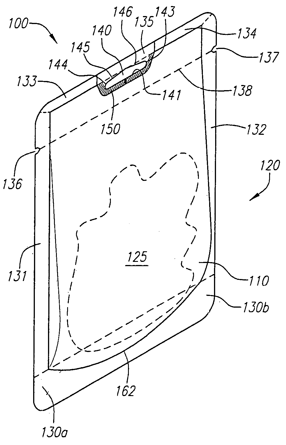 Self-venting microwaveable pouch, food item, and method of preparation