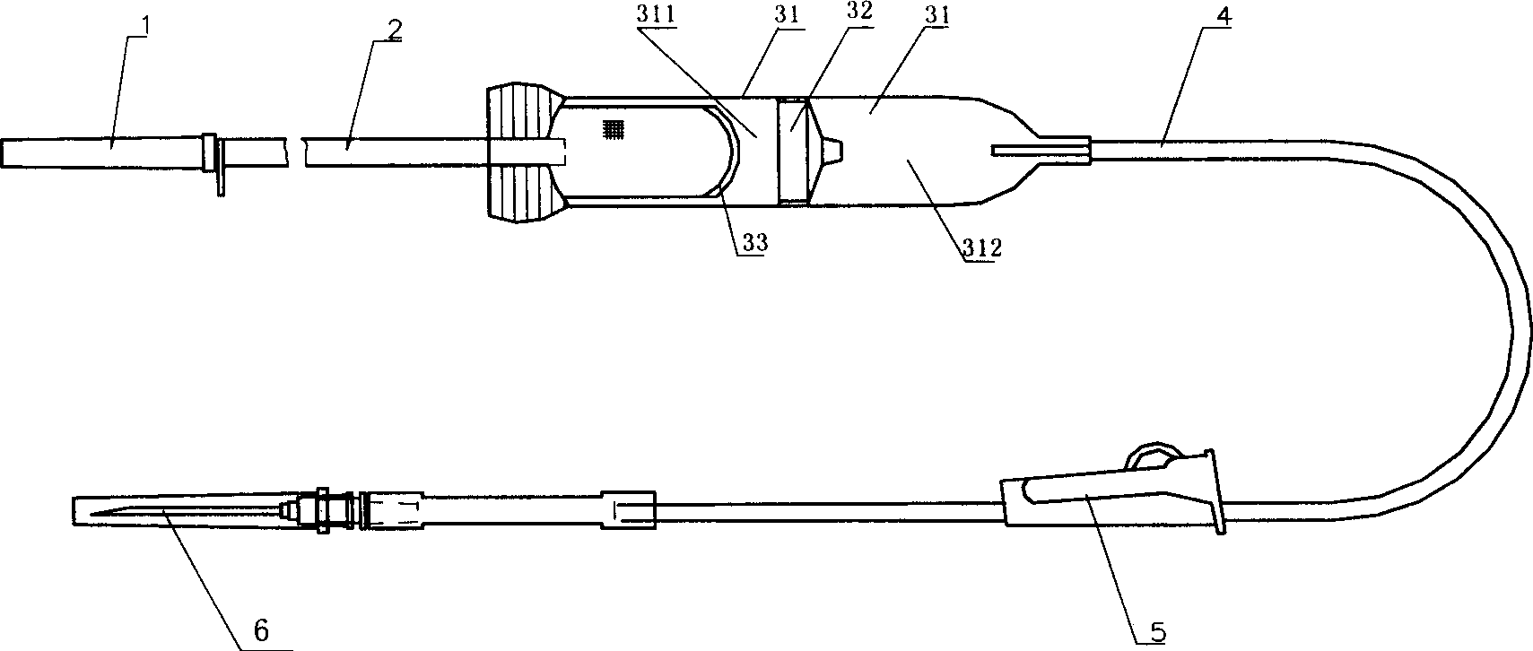Double-cavity drop funnel blood transfusion device