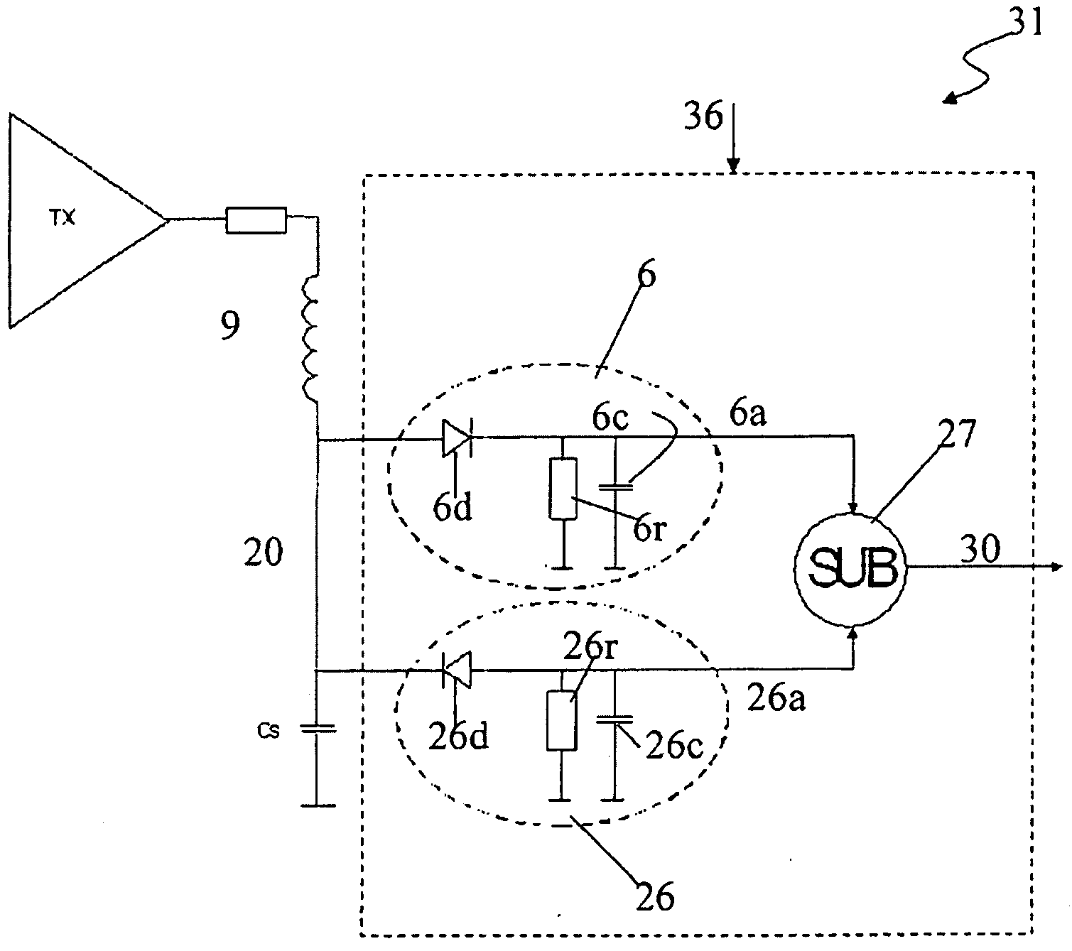 Am (amplitude modulation) demodulation system for RFID reader device