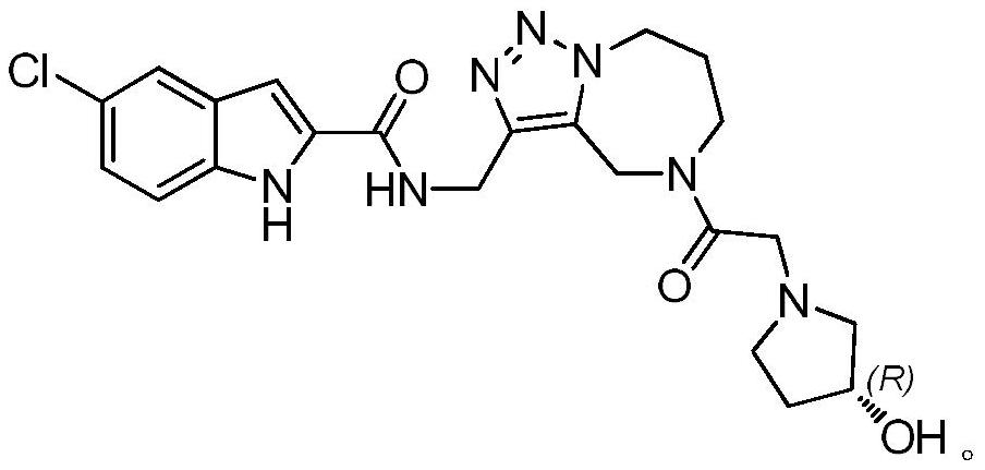 Complex of azepine-fused triazole ring and indole carboxylic acid and salt, preparation method and medical application thereof