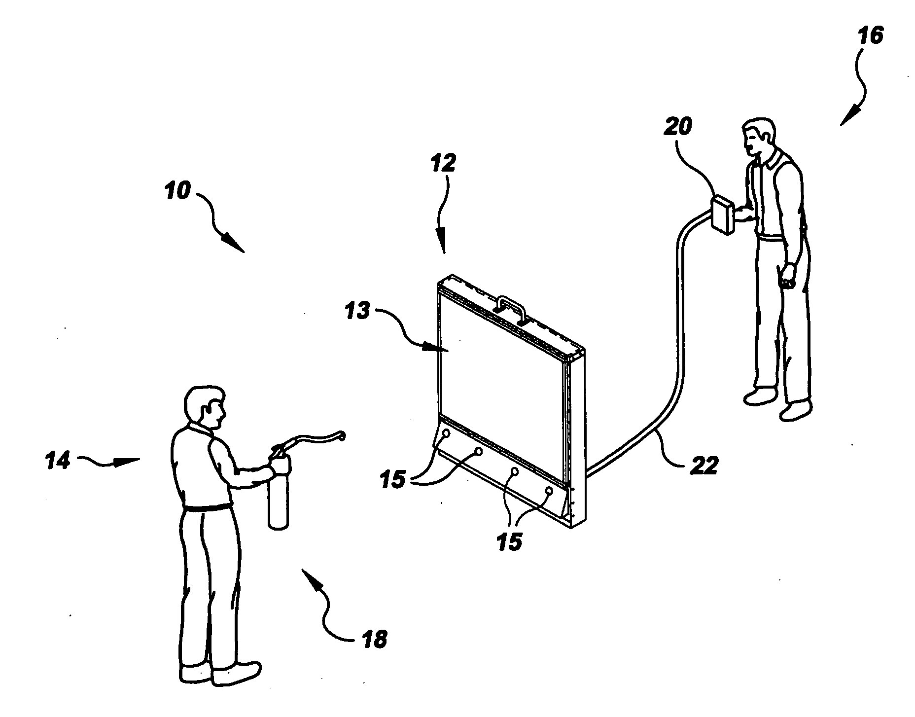 Flameless fire extinguisher training methods and apparatus