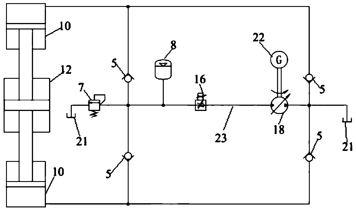 Comprehensive experimental platform and experimental method for wave power generation hydraulic pto system