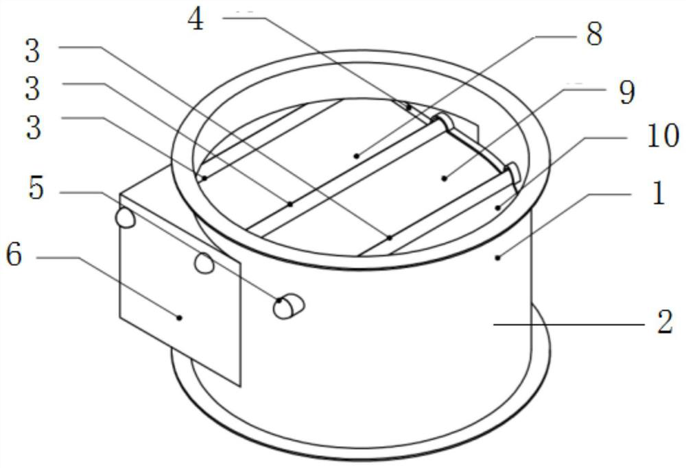 Composite material special-shaped air pipe check valve for circular gas pipeline