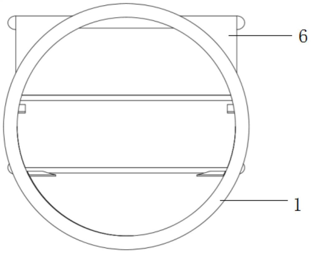 Composite material special-shaped air pipe check valve for circular gas pipeline