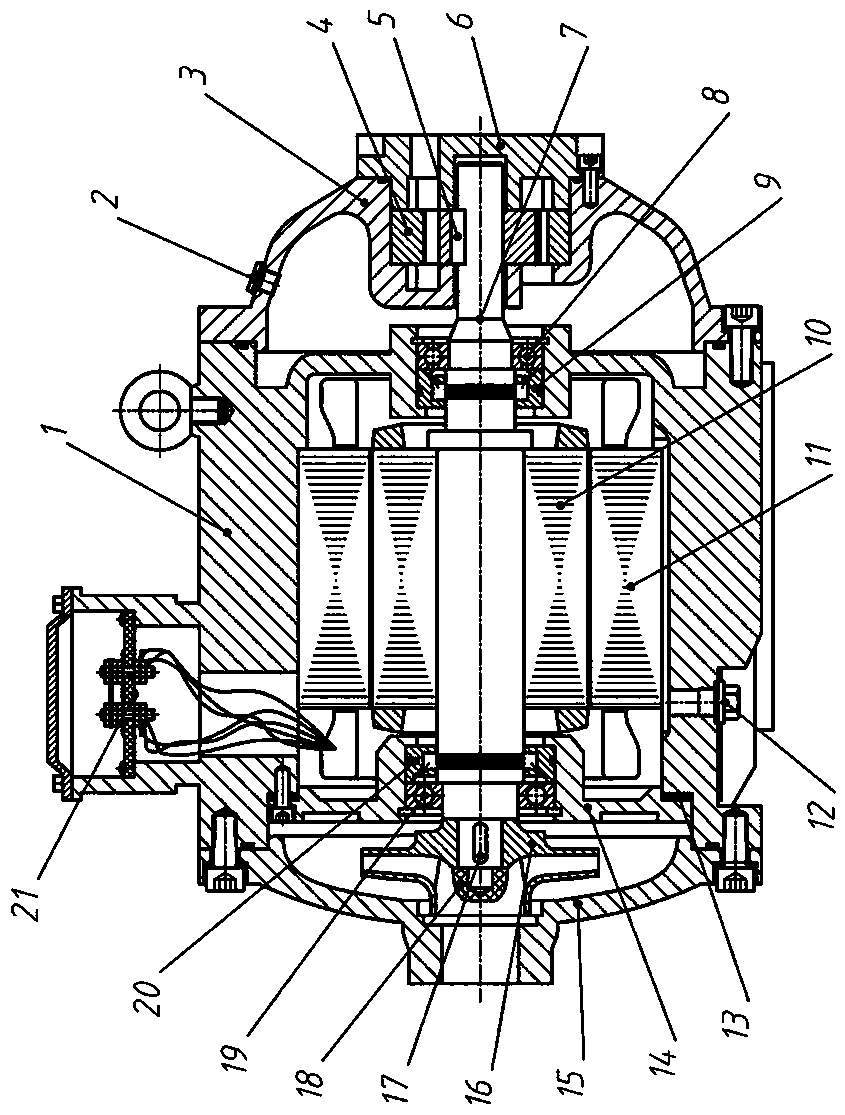 Hydraulic motor gear pump with impeller arranged on inlet for pressurizing liquid supply