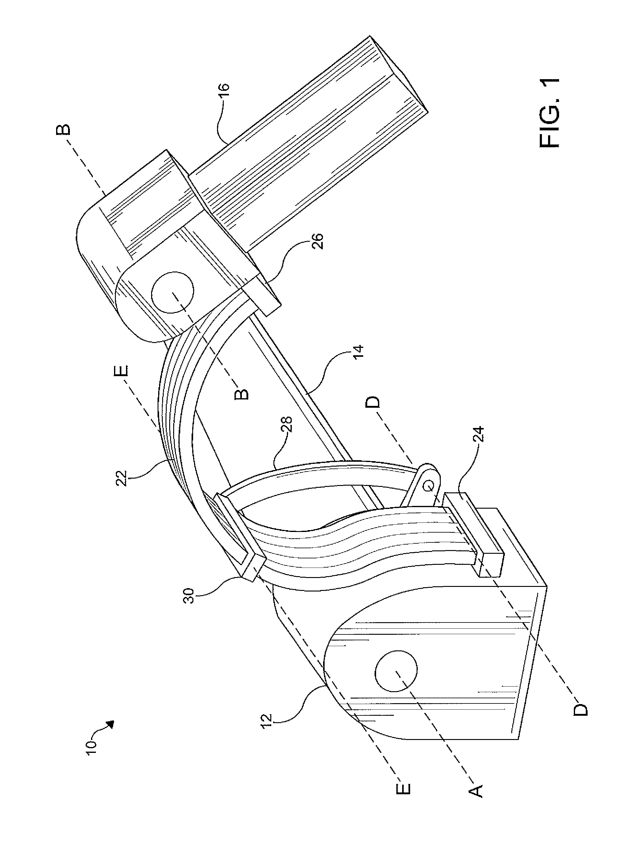 Line management system and a method for routing flexible lines for a robot