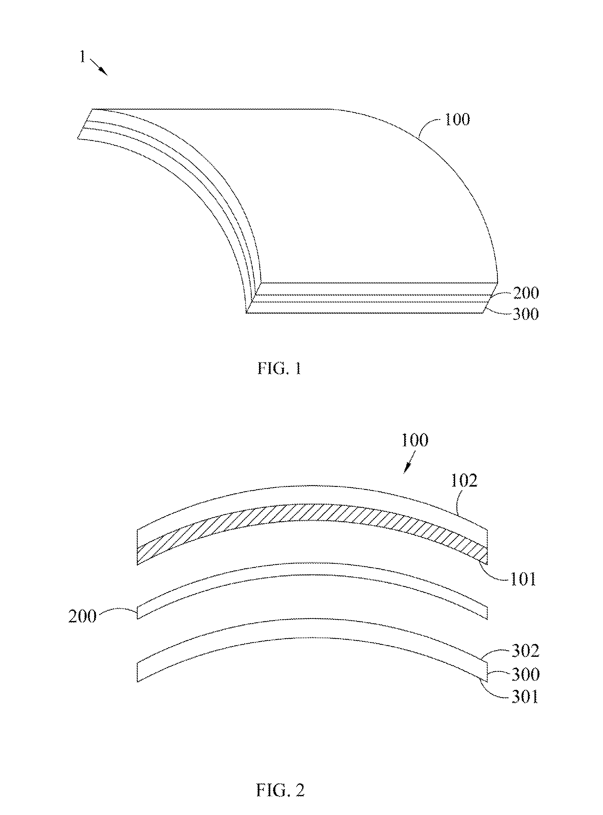 Curved touch panel and method for fabricating the same