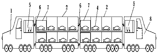 Highway shuttle bus carrying system