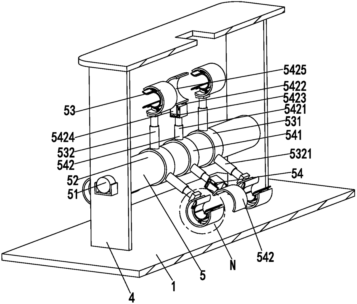 Automatic installation device for architectural engineering