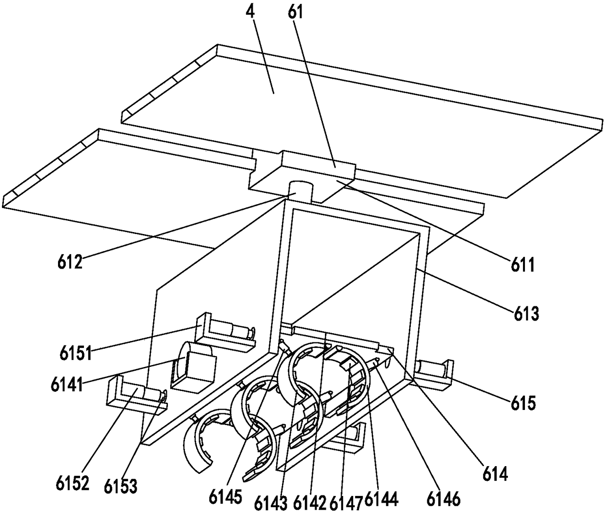 Automatic installation device for architectural engineering