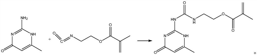 Synthesis method of pyrimidine aminoethyl methacrylate compound