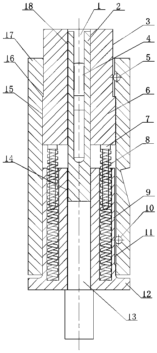 Rod end open groove cold heading die