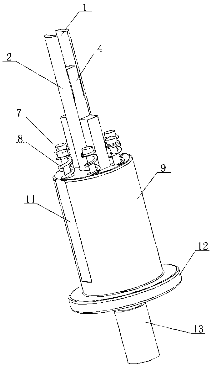 Rod end open groove cold heading die