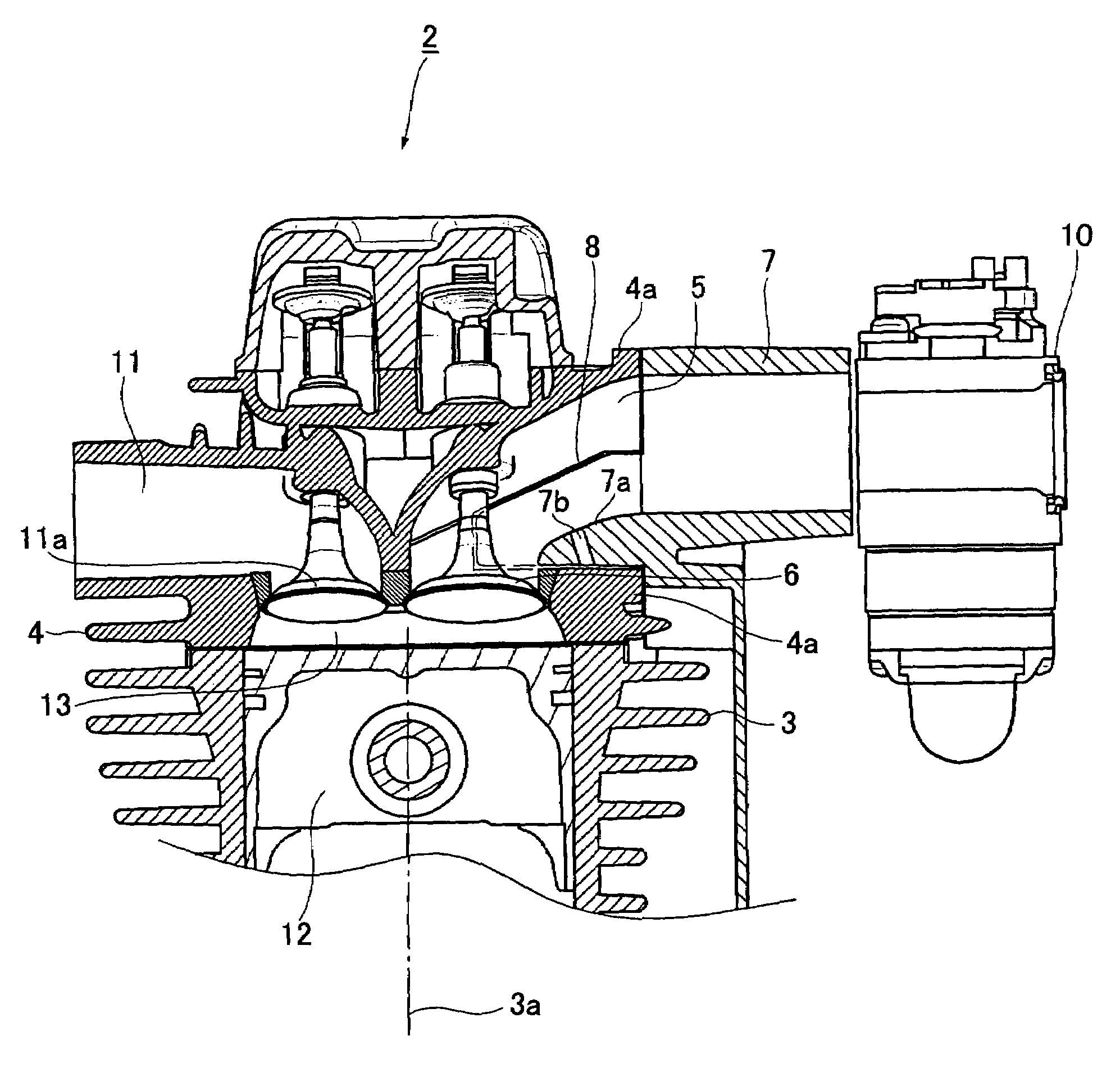 Intake port for 4-cycle engine