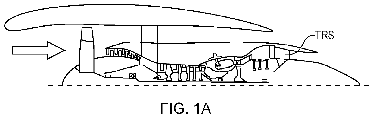 Aircraft turbine rear structures