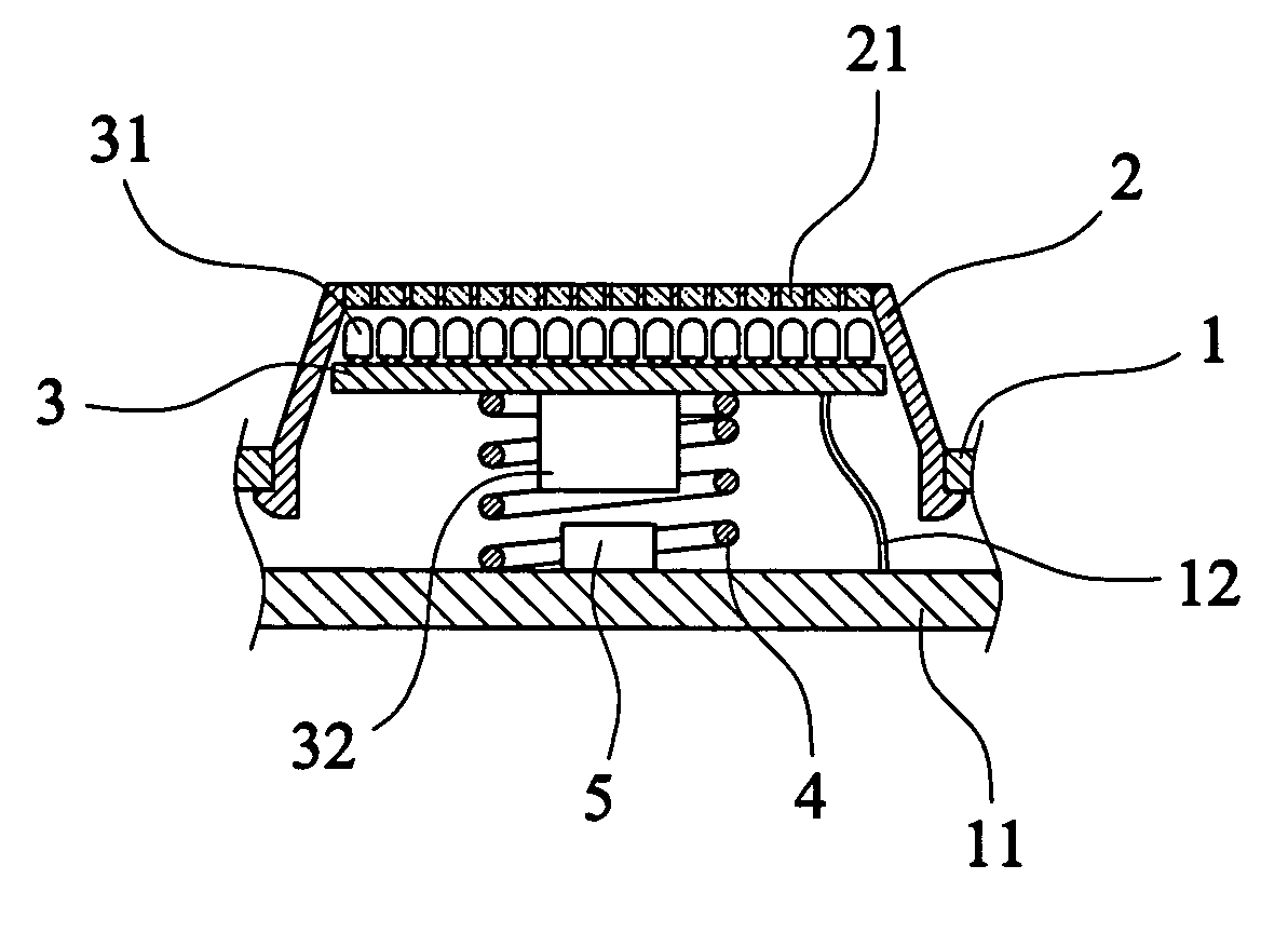 Keyboard module with light-emitting array and key unit thereof