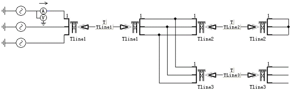 T-type connection transmission line power frequency positive-sequence impedance measurement method