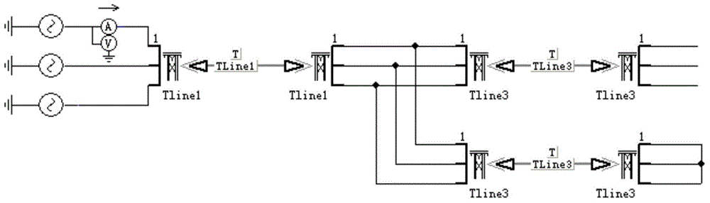 T-type connection transmission line power frequency positive-sequence impedance measurement method