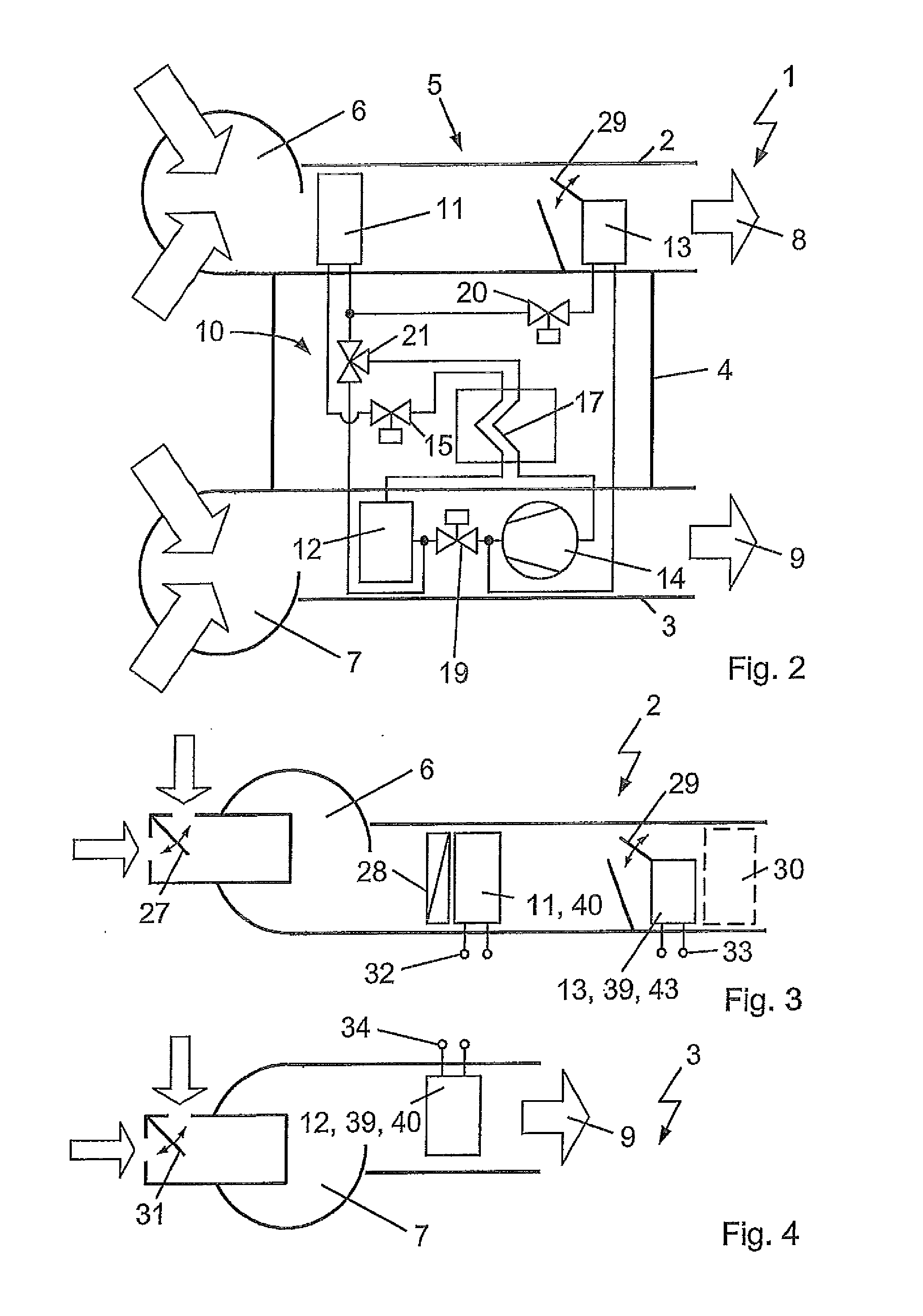 Compact HVAC system for a motor vehicle