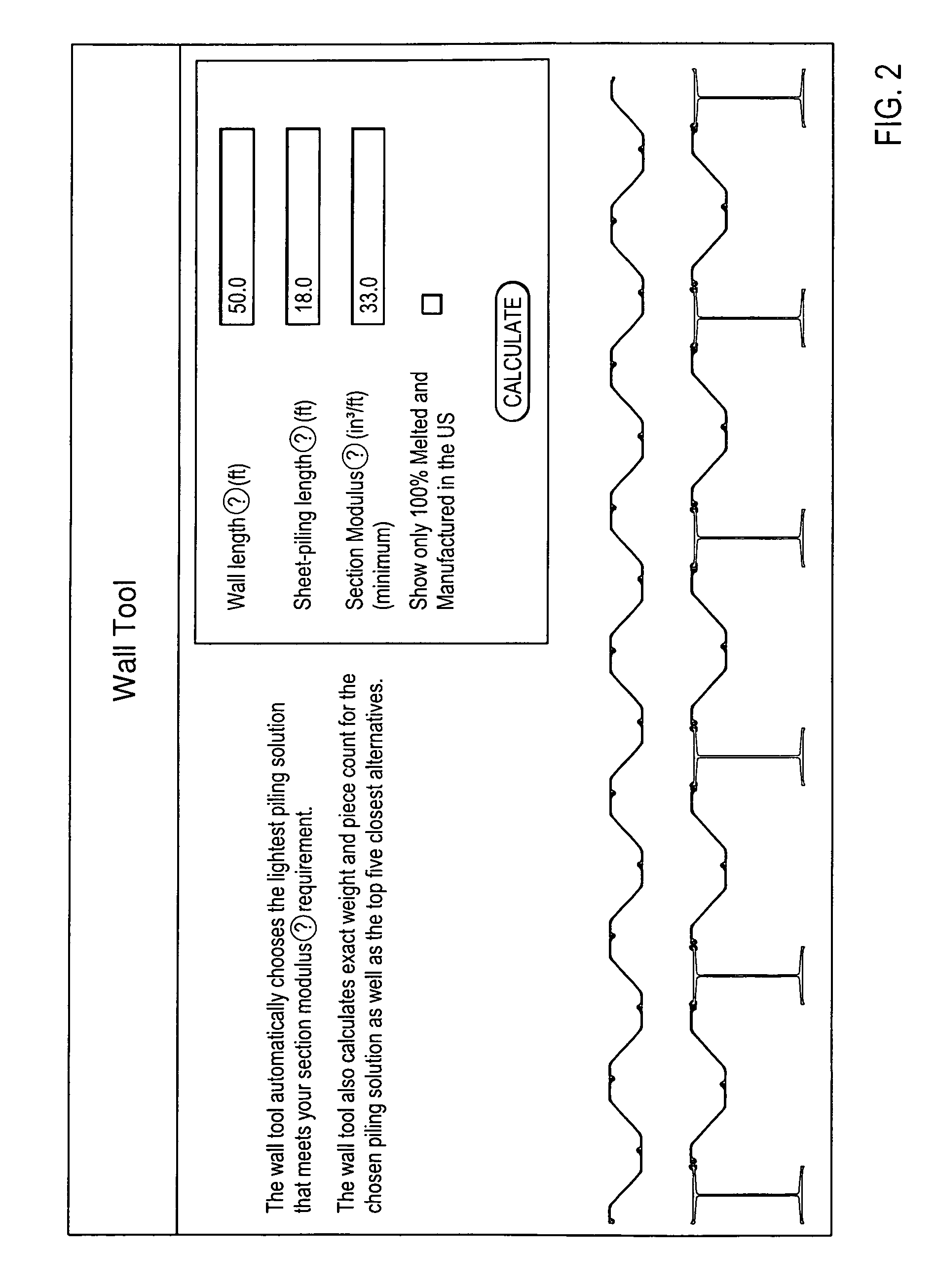 Method for planning sheet pile wall sections