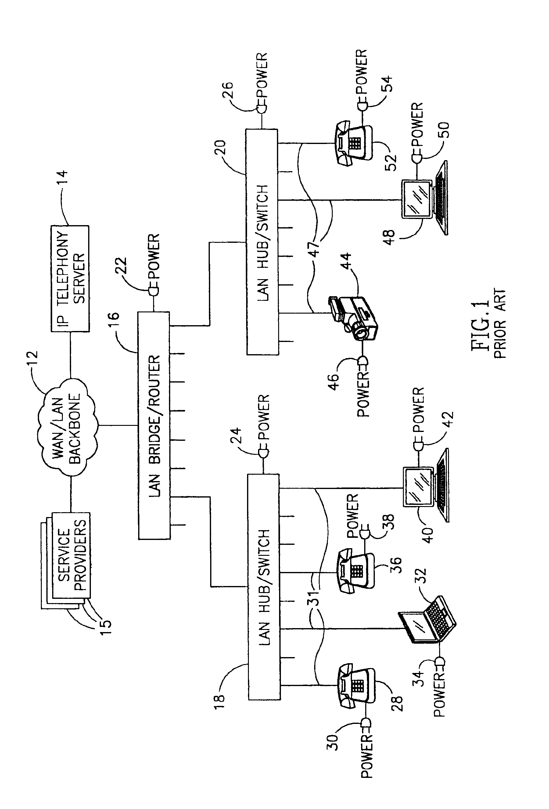 System for power delivery over data communication cabling infrastructure