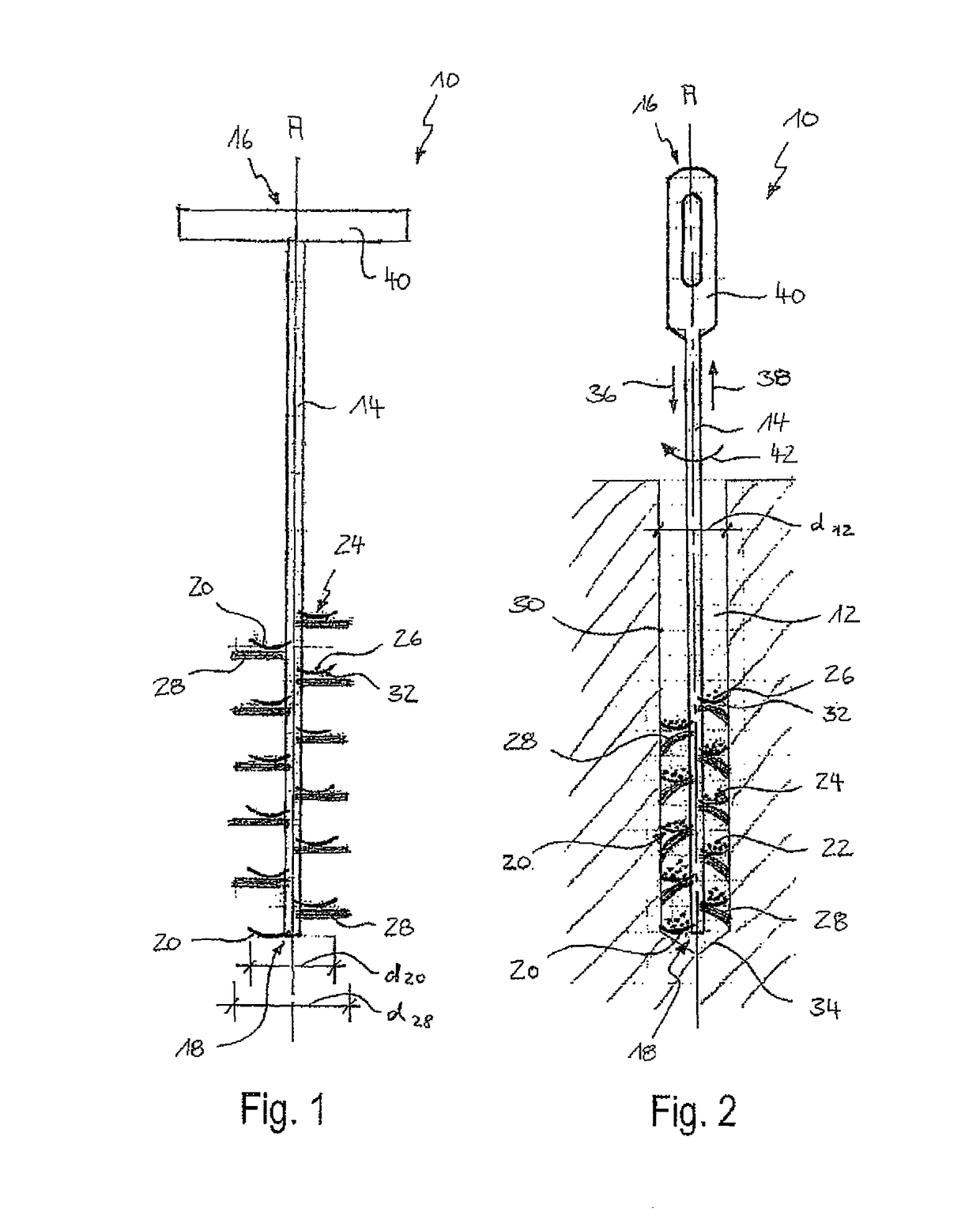 Tool and method for cleaning a drilled hole