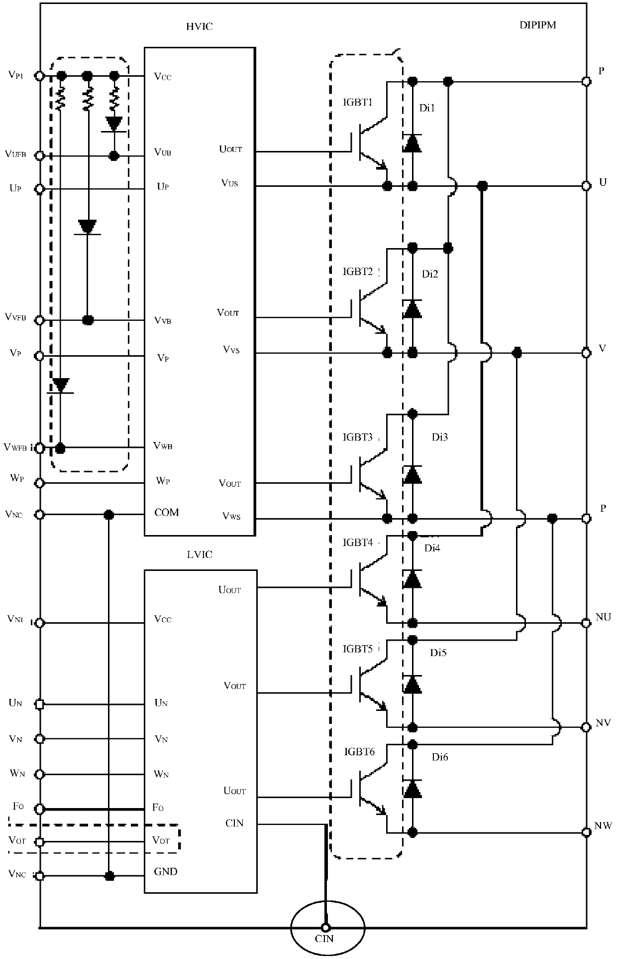 Protection circuit, upper bridge driver chip and IPM module