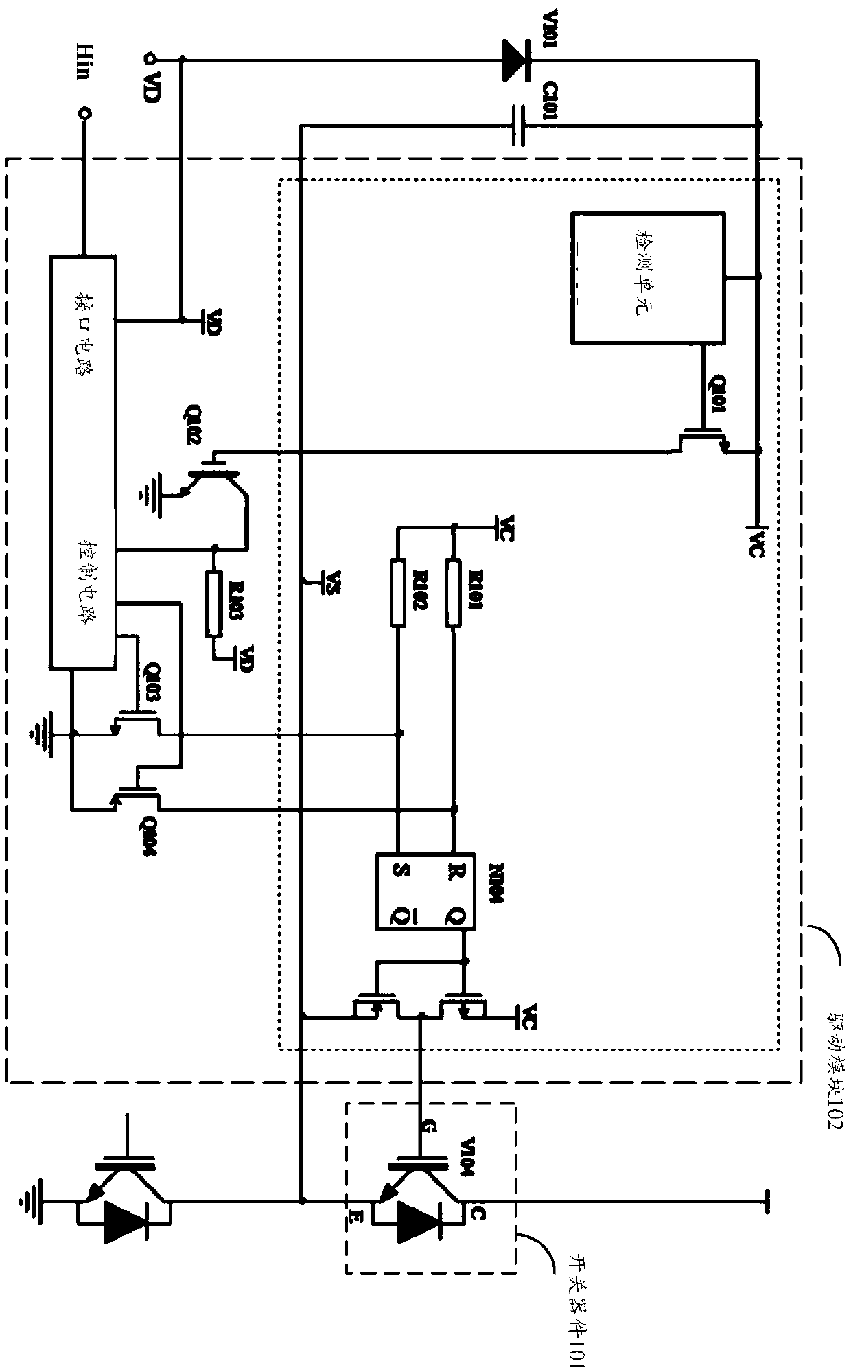 Protection circuit, upper bridge driver chip and IPM module