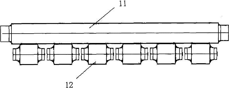 Manufacturing method of concave-roller type thermal straightening machine supporting roller