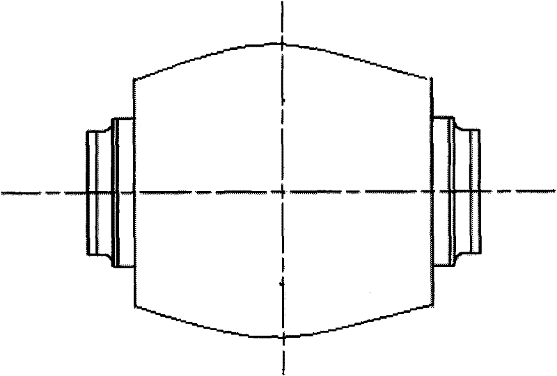 Manufacturing method of concave-roller type thermal straightening machine supporting roller