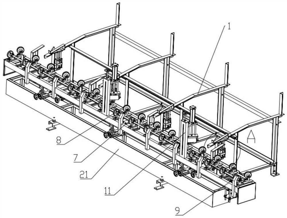 Pipe fitting feeding frame